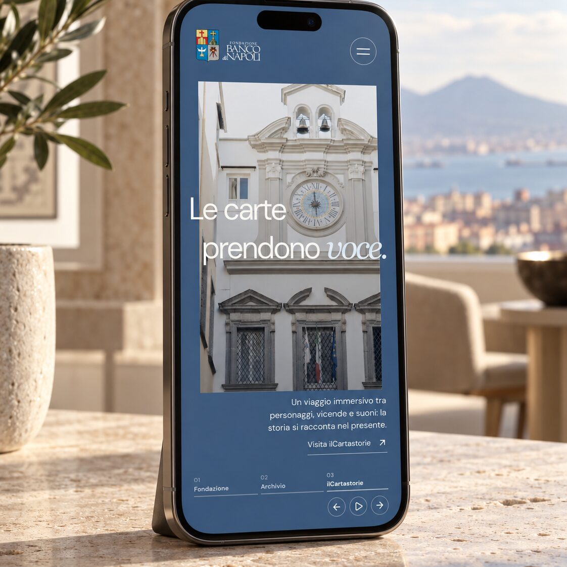 Fondazione Banco di Napoli &ndash; il sito su mobile